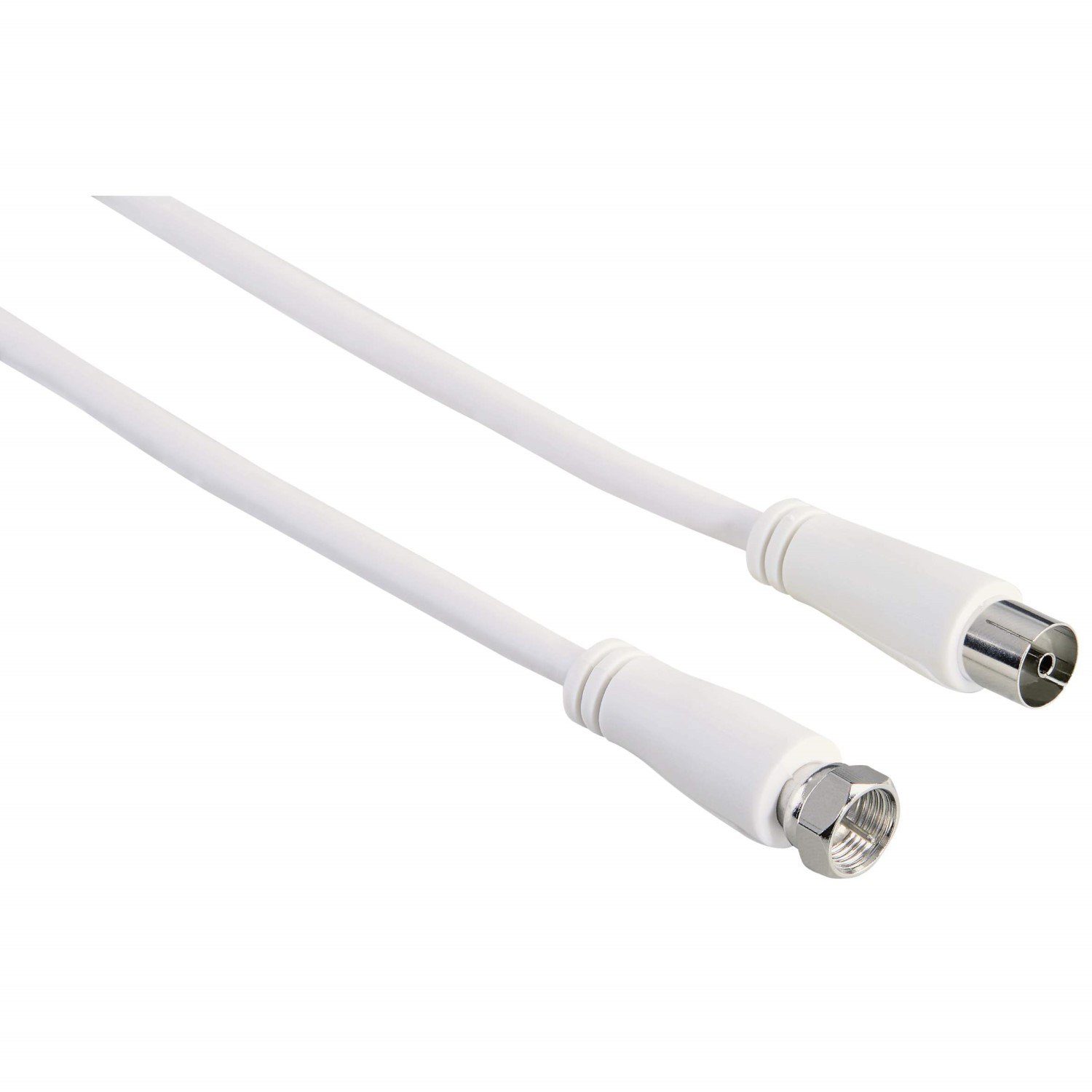 Hama 10m Sat Antennen-Kabel 90db Koaxial-Kabel Video-Kabel, F-Stecker, Koaxial (1000 cm), Koax-Kabel, 90 db, vergoldet, 10m lang, für TV LED LCD OLED Plasma