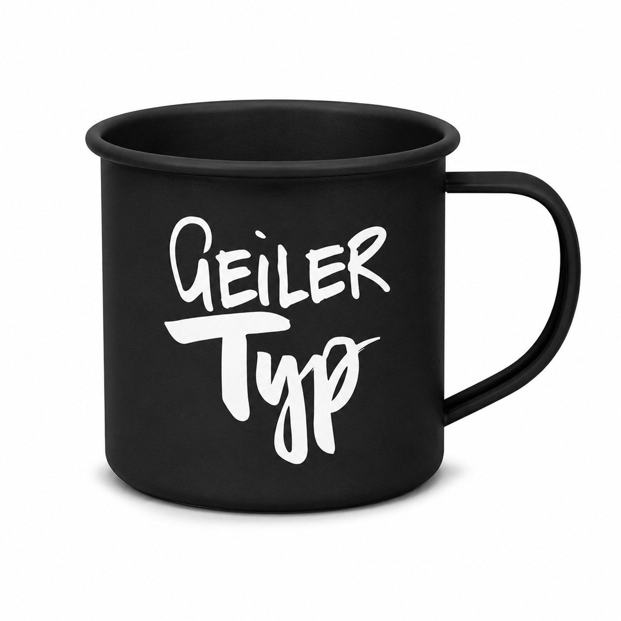 PPD Becher Geiler Typ Metallbecher 350 ml schwarz, 1-tlg., Melamin