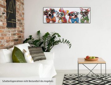 KUNSTLOFT Gemälde Fashionistas 120x40 cm, Leinwandbild 100% HANDGEMALT Wandbild Wohnzimmer