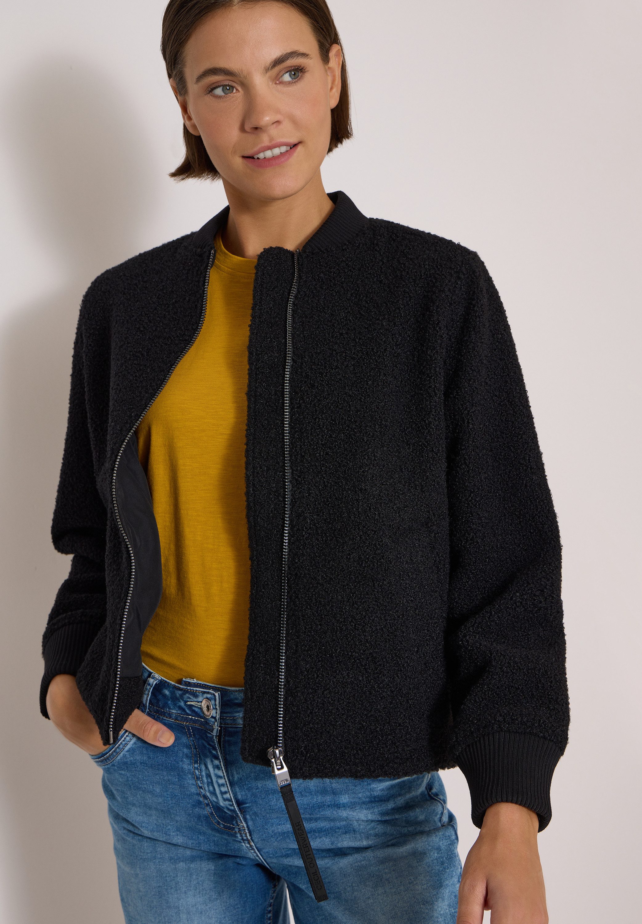 CECIL Blouson aus softem Materialmix