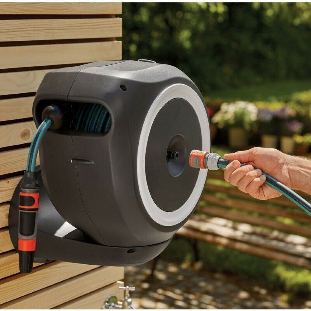 GARDENA Gartenschlauch Gardena RollUp S 15m Schlauchbox für kleine Gärten., Automatisches Aufwickeln