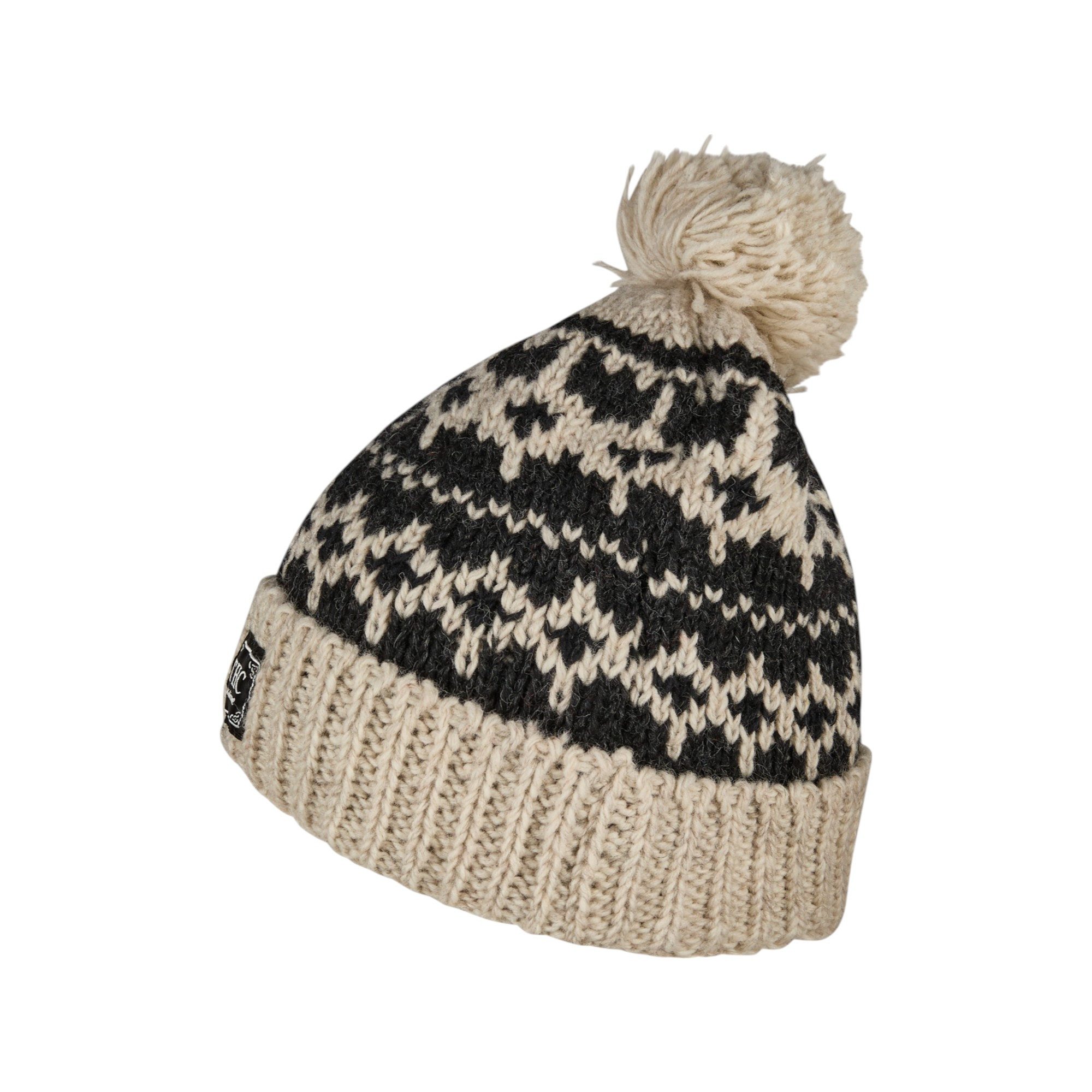 THC Natural Line Strickmütze THC Schafwoll Pudelmütze 511 anthrazit weiß (1 günstig online kaufen