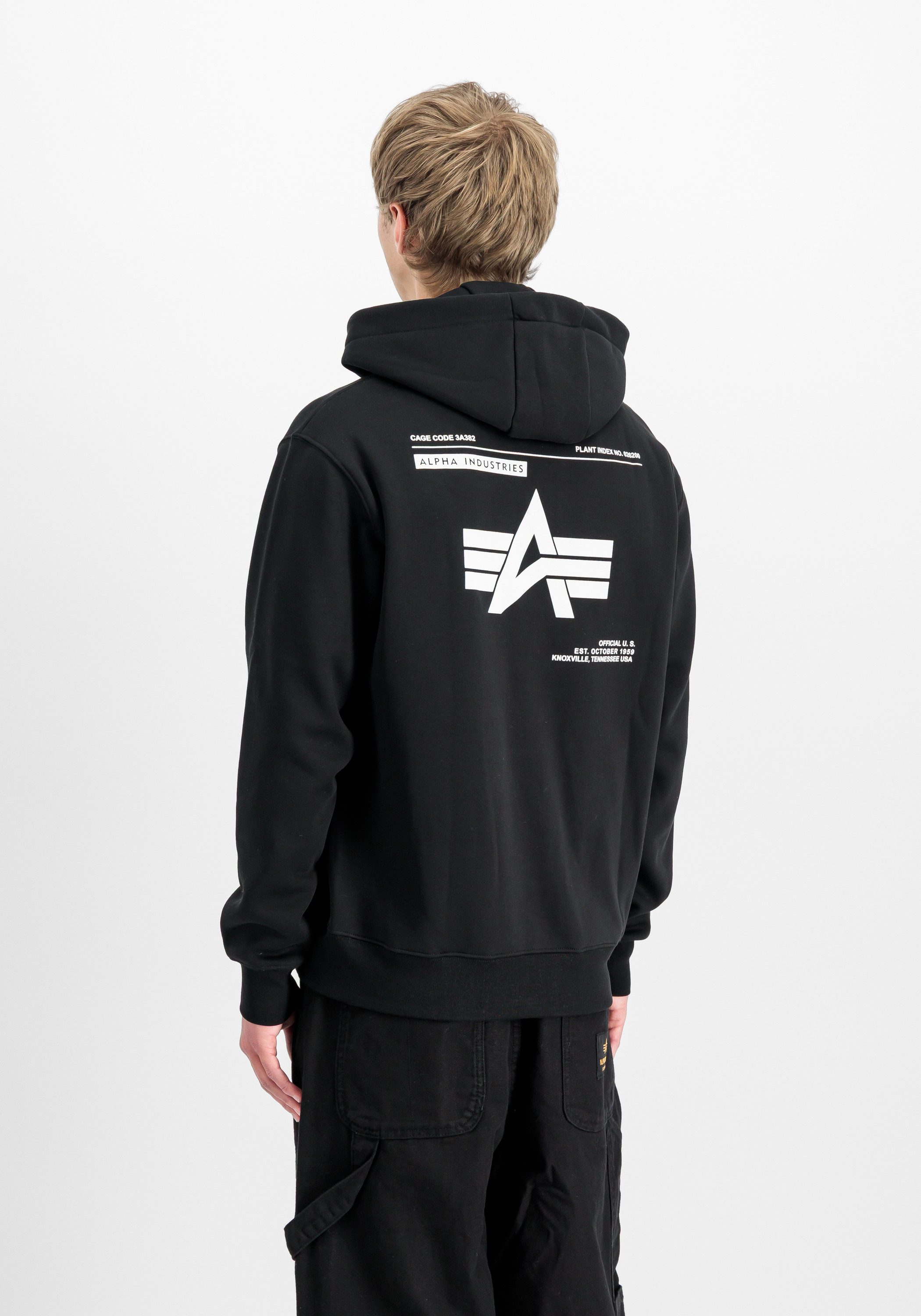 Alpha Industries Hoodie Label Hoodie Backprint
