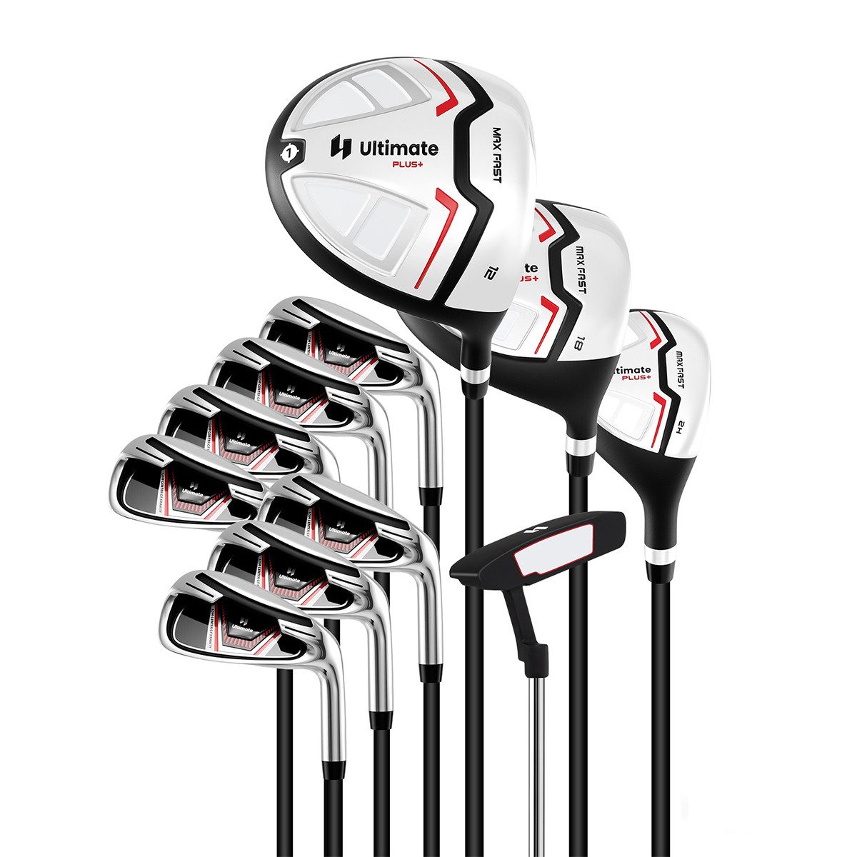 COSTWAY Golfschläger + Golfbag, komplettes Damen Golfschläger Set, 9/11 teilige