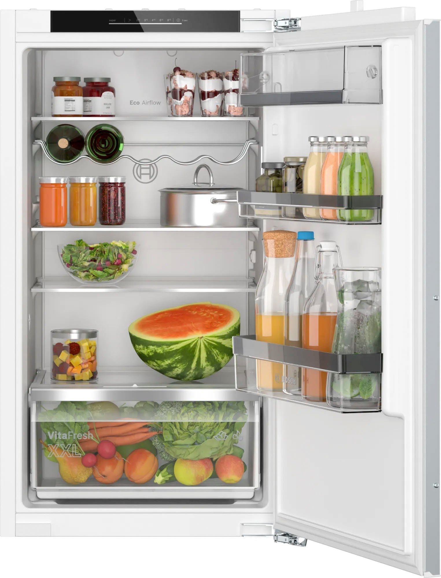 BOSCH Einbaukühlschrank KIR31ADD1, 102,1 cm hoch, 55,8 cm breit, Extra viel Platz für deine frischen Lebensmittel dank VitaFresh XXL