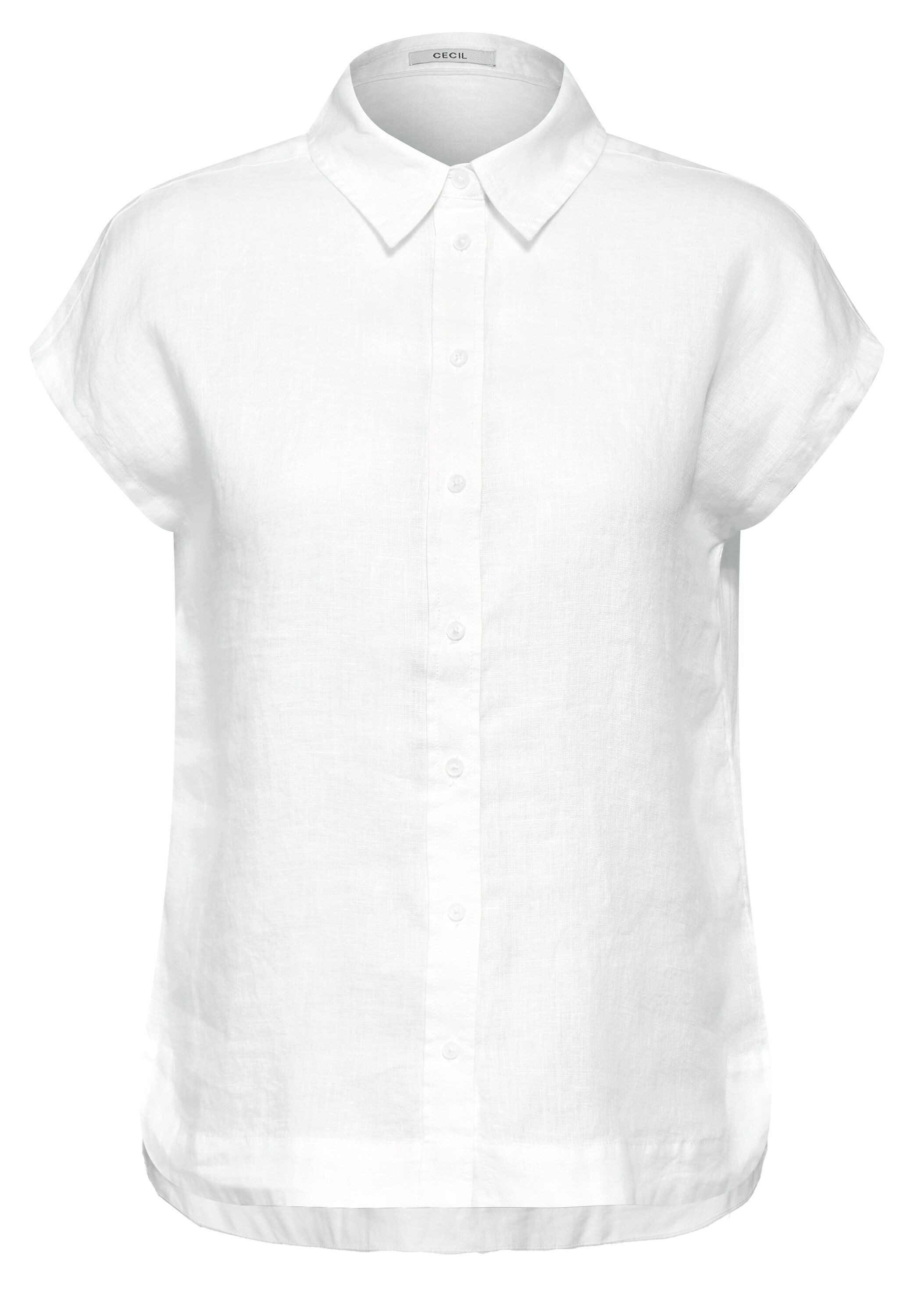CECIL Kurzarmbluse in Unifarbe