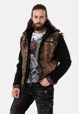 Cipo & Baxx Jeansjacke CJ287 in rockigem Design