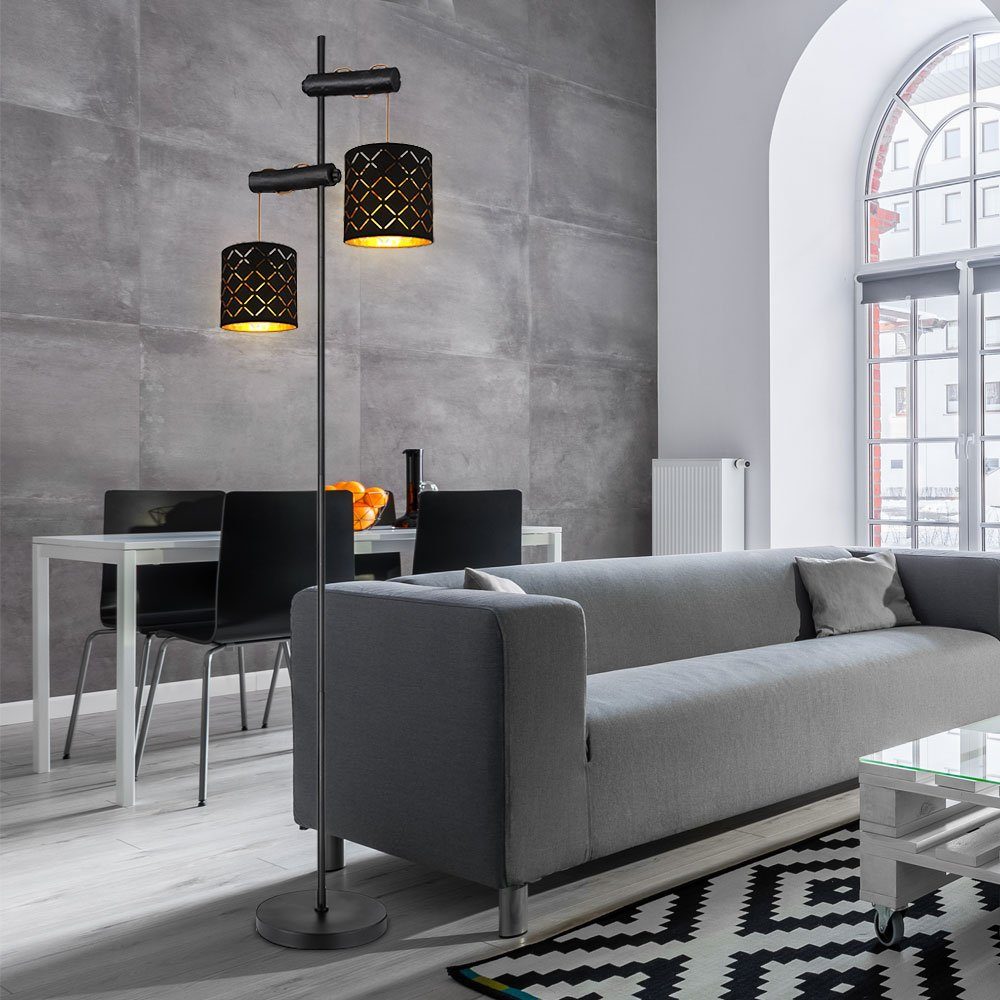 GLOBO LIGHTING Stehlampe, Leuchtmittel nicht inklusive, Stehleuchte Standlampe Wohnzimmerleuchte 2-flammig Höhe verstellbar