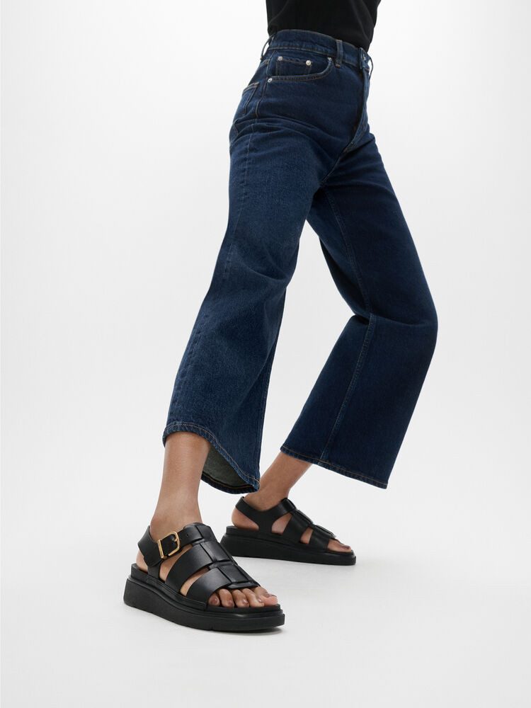 Fitflop GEN-FF LEATHER FISHERMAN SANDALS Riemchensandale Keilabsatz, Sommerschuh, Sandalette, verstellbarer Schnallenverschluss