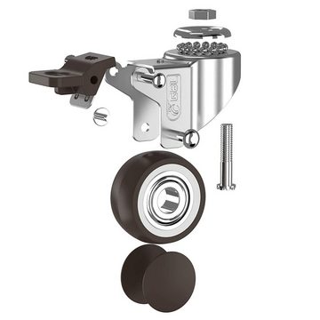 GBL Caster Wheels Möbelrolle Lenkrollen mit 4 Bremsen - 50mm - 200kg - 4er-Pack