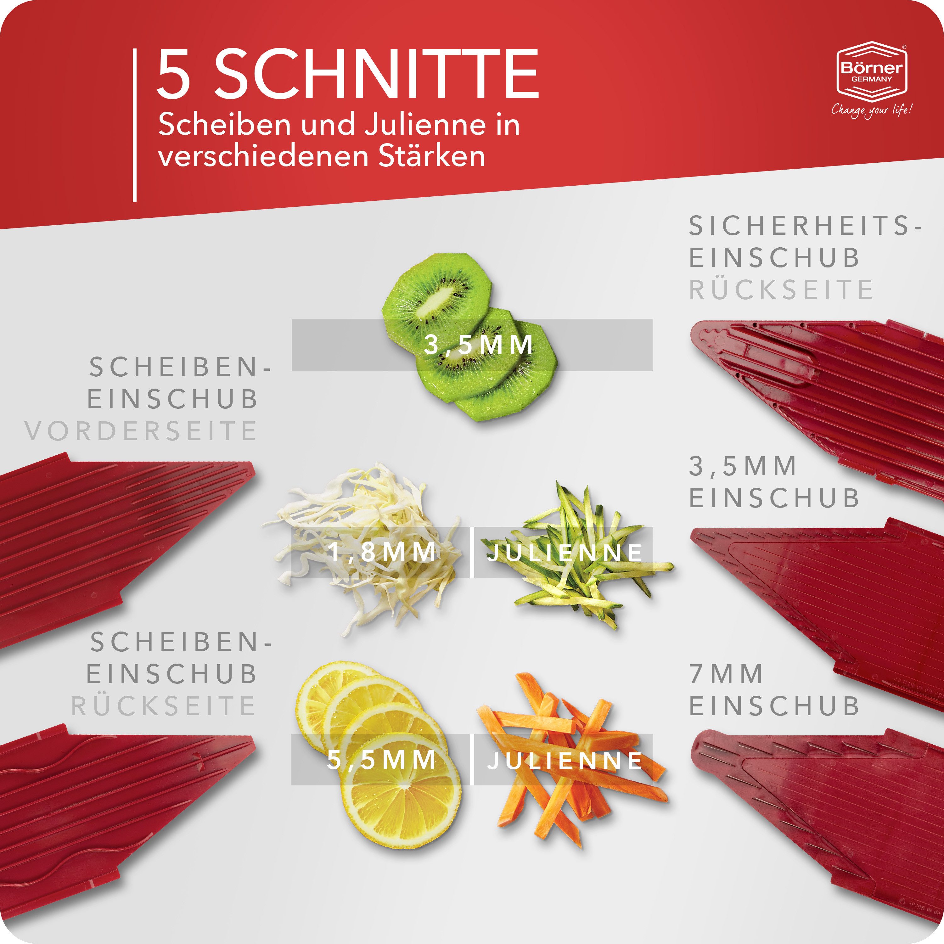 Börner Gemüsehobel Gemüsehobel V1 ClassicLine Profi Set
