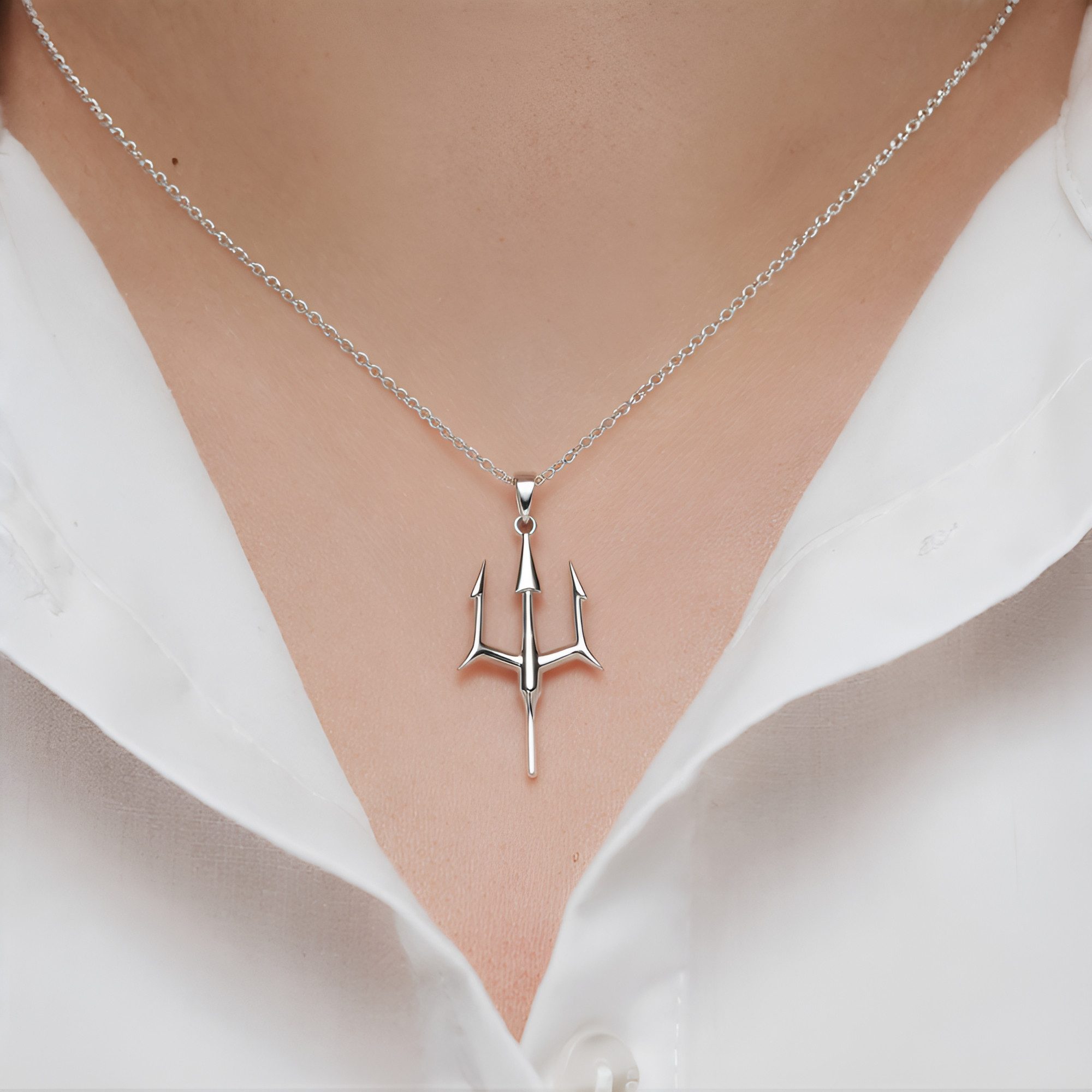 Cavill Kettenanhänger Cavill Dreizack Anhänger 925 Sterling Silber platinbe günstig online kaufen