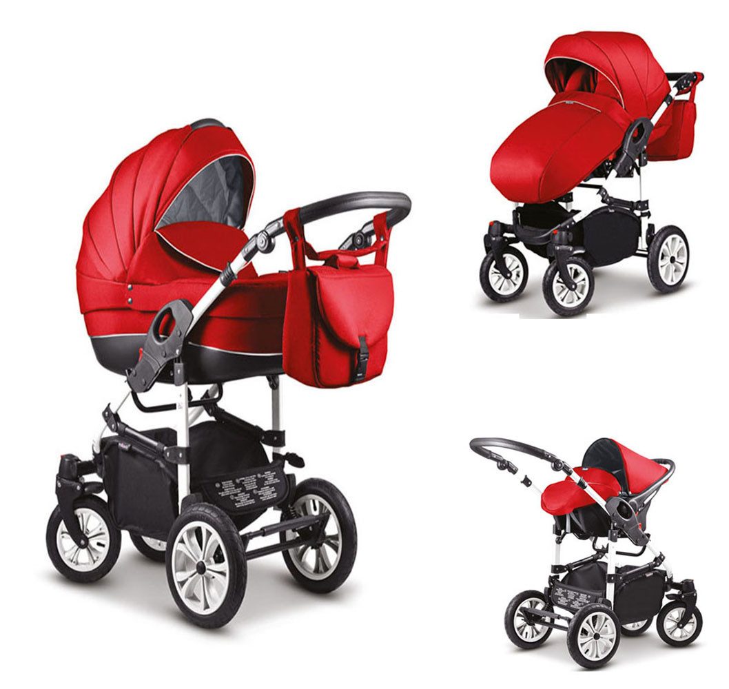 Kombi-Kinderwagen Craft 4 in 1 inkl. Sportsitz, Autositz und Zubehör in 18 Farben