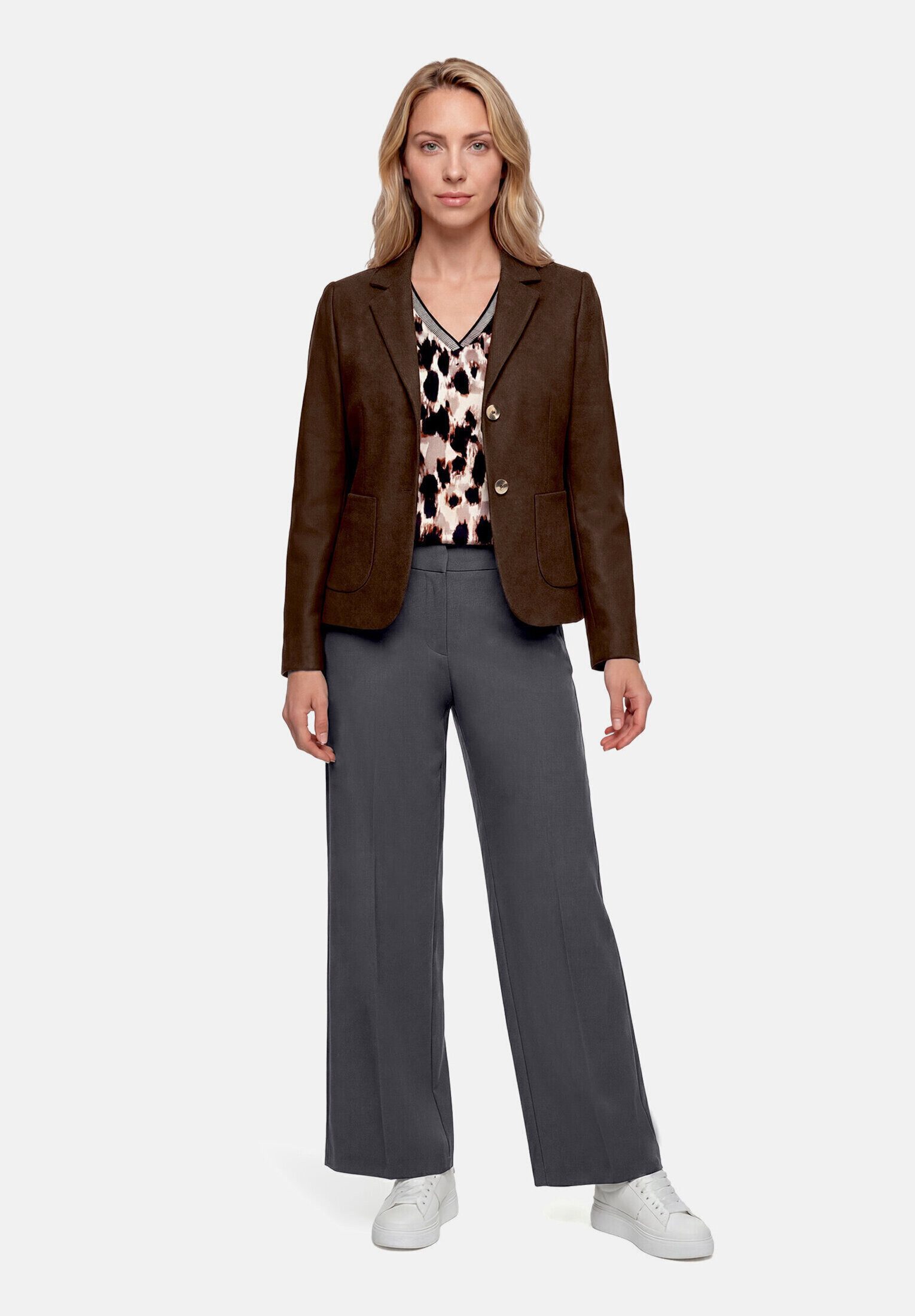Betty Barclay Kurzblazer Damen mit aufgesetzten Taschen Material
