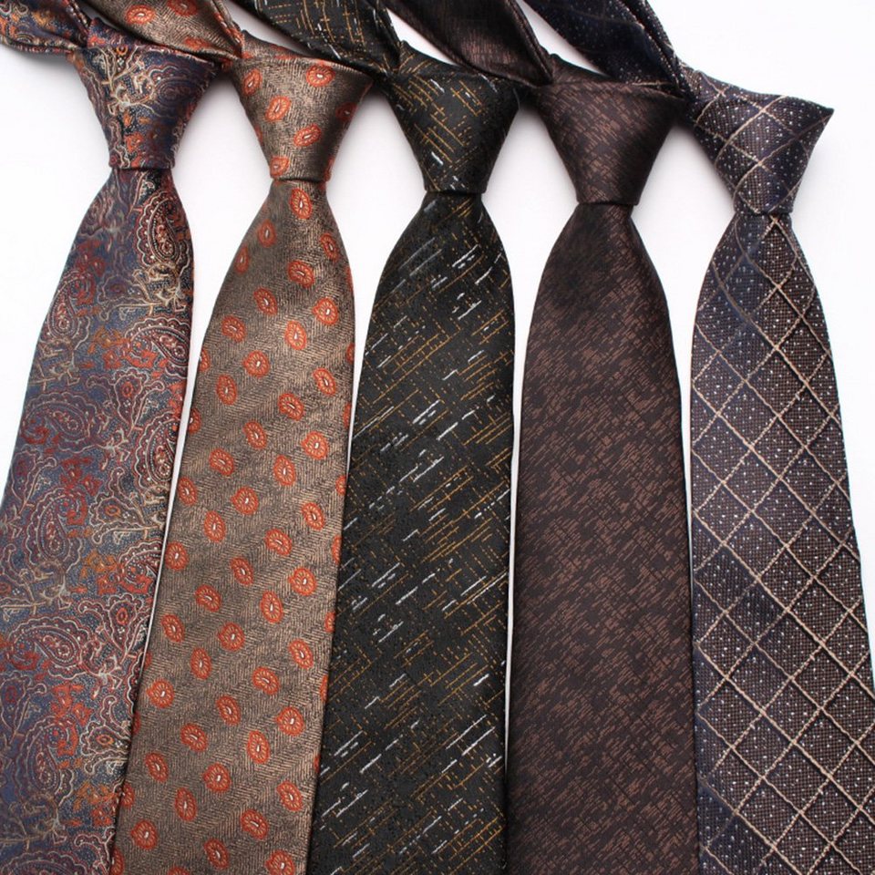 Wählen Streifen Herren Krawatte SCOCLO 4 für Feierliche Modellen 5-St., Seiden-Geschäftskrawatten Hochzeit) Plaid-Krawatten-Set, aus (mit Sie - Stuk 6 Perfekt
