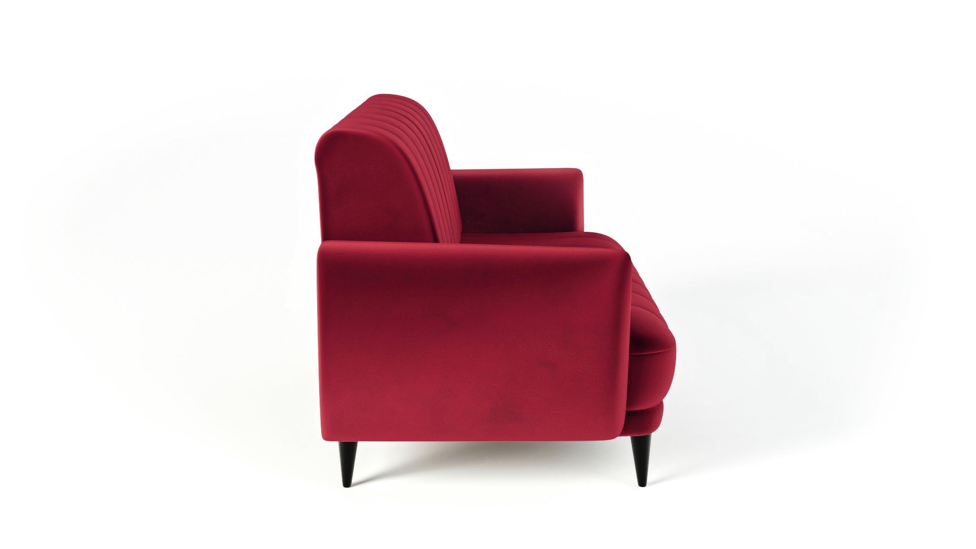 Zweisitzer-Sofa Elegantes Rolo 2 2-Sitzer Rot Sofa Siblo Zweisitziges -
