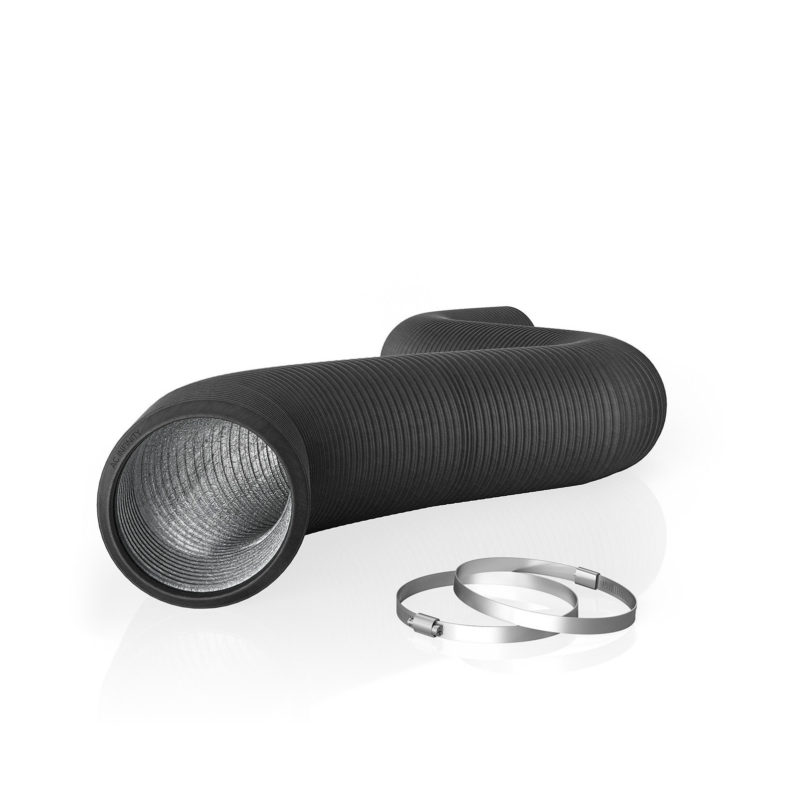 AC INFINITY Flexschlauch Flexibler 4-lagiger Luftschlauch, Flexibel, Formstabil, Widerstandsfähig gegen Risse und Leckagen, (Einzelartikel), Doppelte Aluminium-Innenlage, Doppelte PVC-Außenschicht