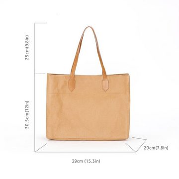 MULISOFT Einkaufsbeutel, 25 l, Kraft-Papier-Tote Bag, vegane robuste Tasche