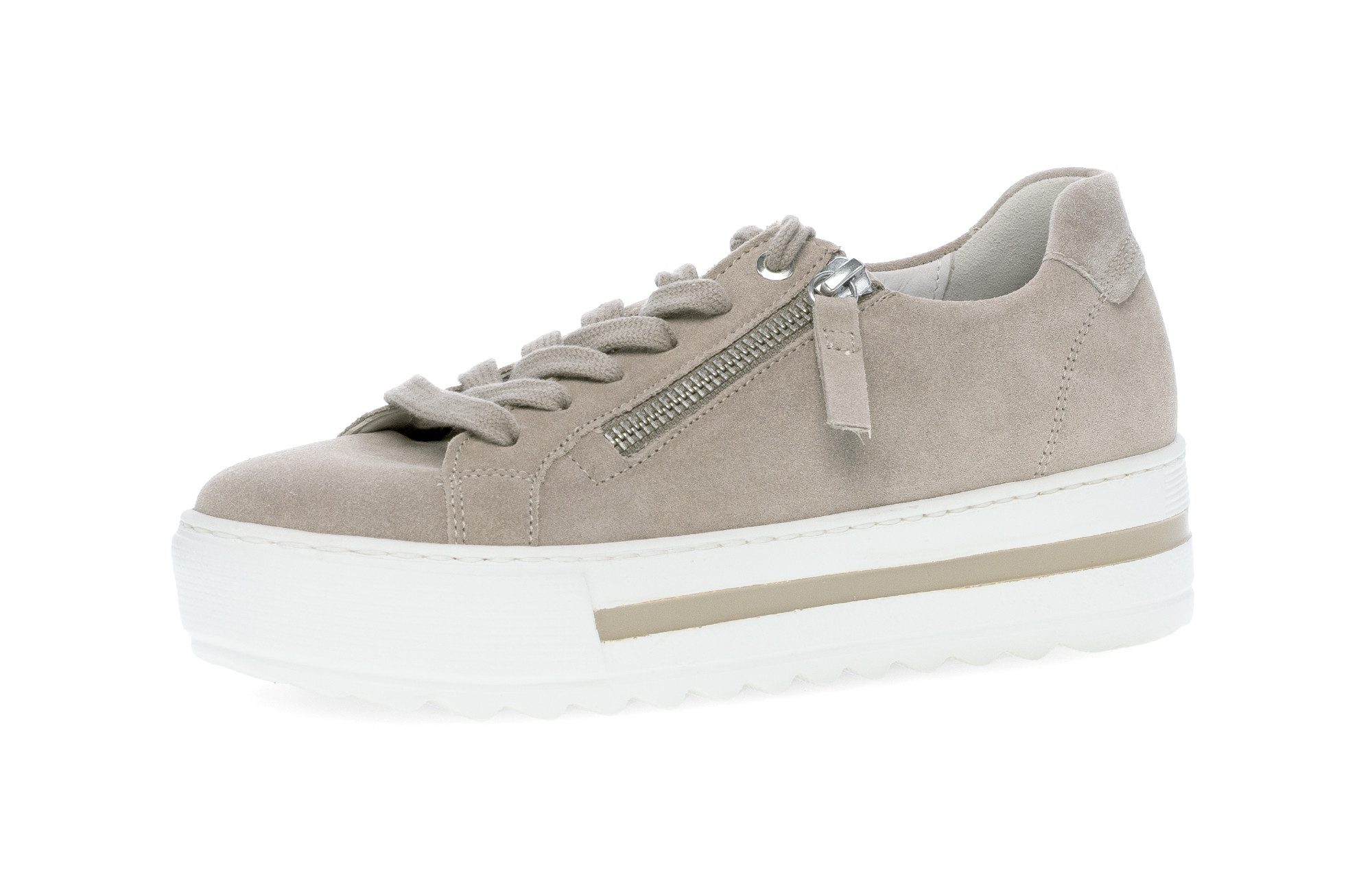 Gabor FLORENZ Plateausneaker Freizeitschuh, Halbschuh, Schnürschuh mit Auße günstig online kaufen