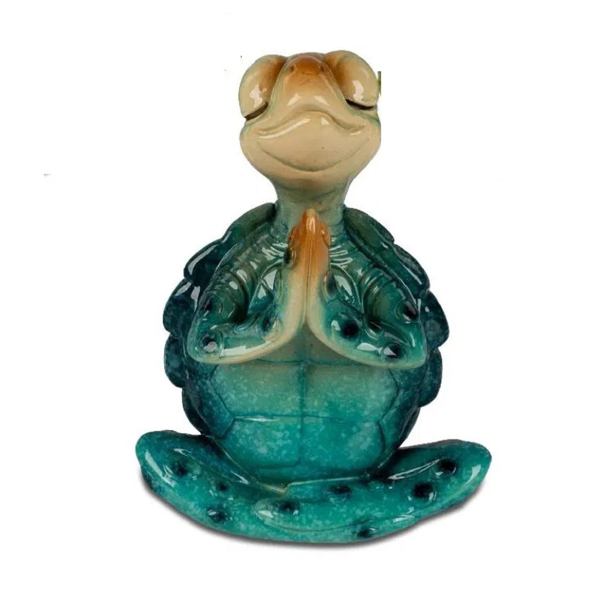 formano Dekofigur Schildkröte Harry Yoga Namaste blau 11 cm - Kunststein - glänzend (1 St)