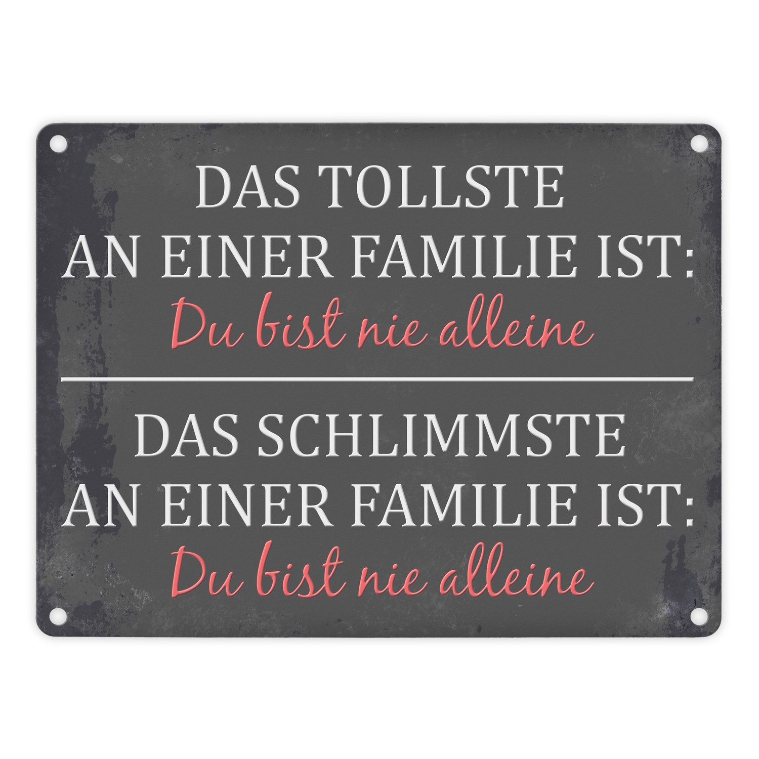 speecheese Metallschild Metallschild mit Spruch Das Tollste an einer