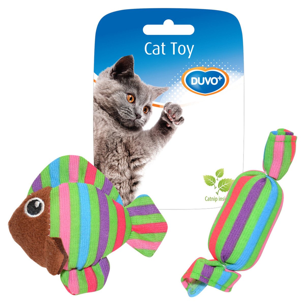 DUVO+ Tierkuscheltier Katzenspielzeug Fisch und Bonbon günstig online kaufen