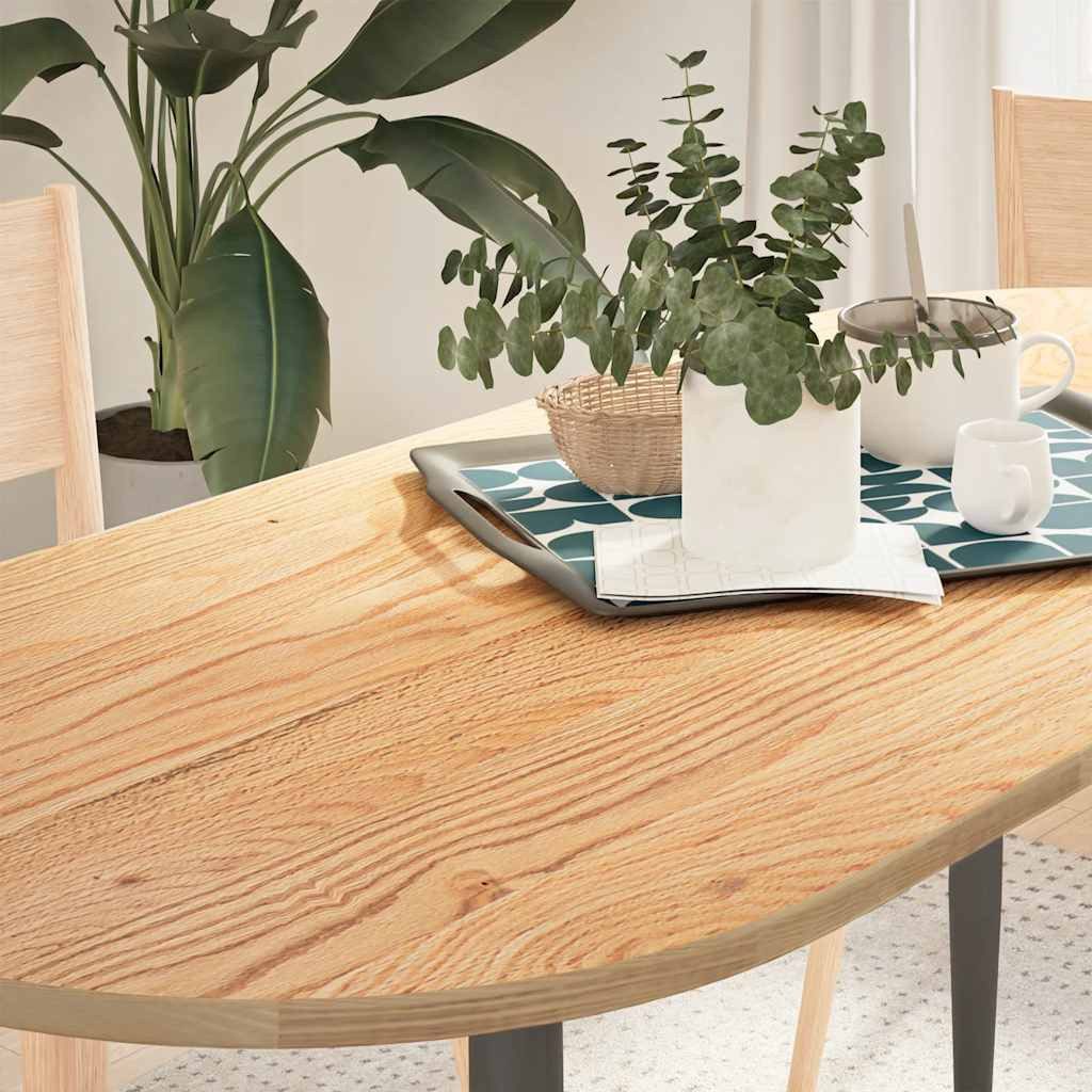 vidaXL Tischplatte Tischplatte 140x60x2 cm Massivholz Eiche Oval (1 St)