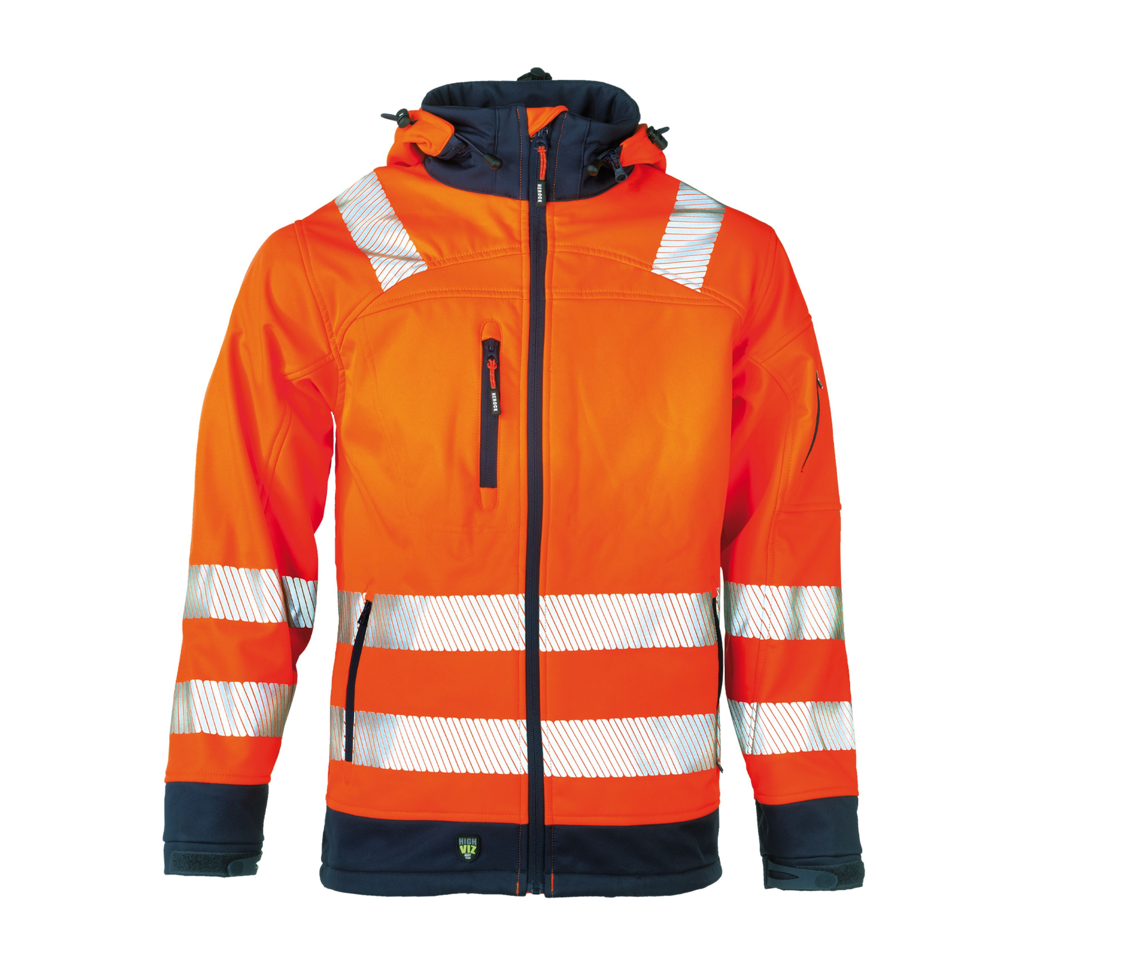 Herock Arbeitsjacke Softshell-Warnschutzjacke "Gregor" mit Kapuze