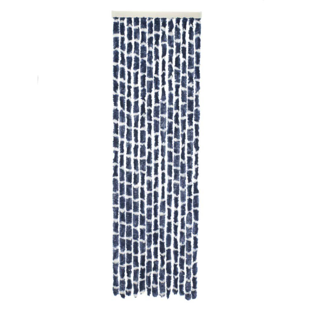 Travellife Insektenschutz-Vorhang Insektenschutz für Türen Chenille Stripe 185x56cm Blau/Weiß