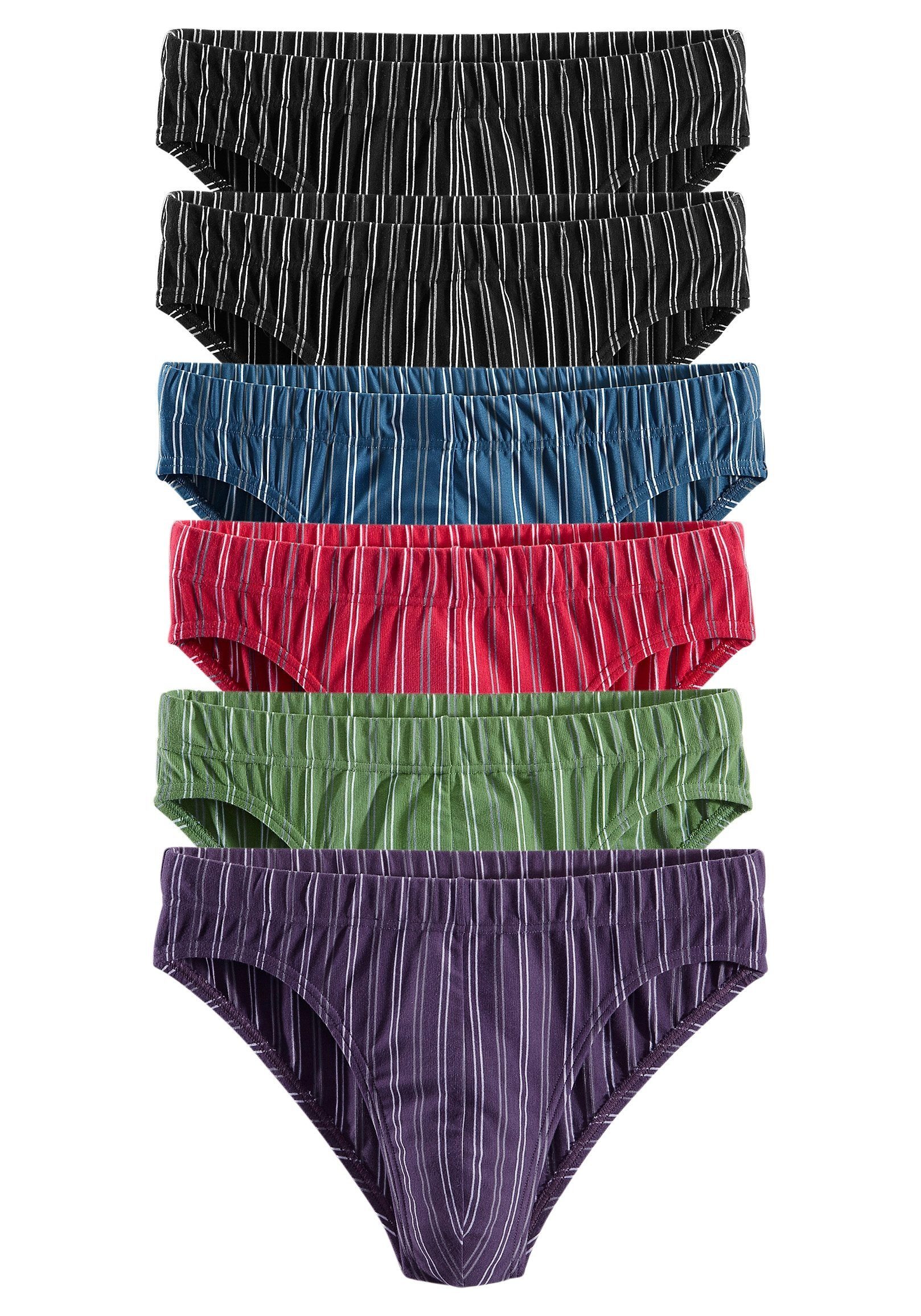 le jogger® Slip (Packung, 6-St) mit garngefärbten Streifen