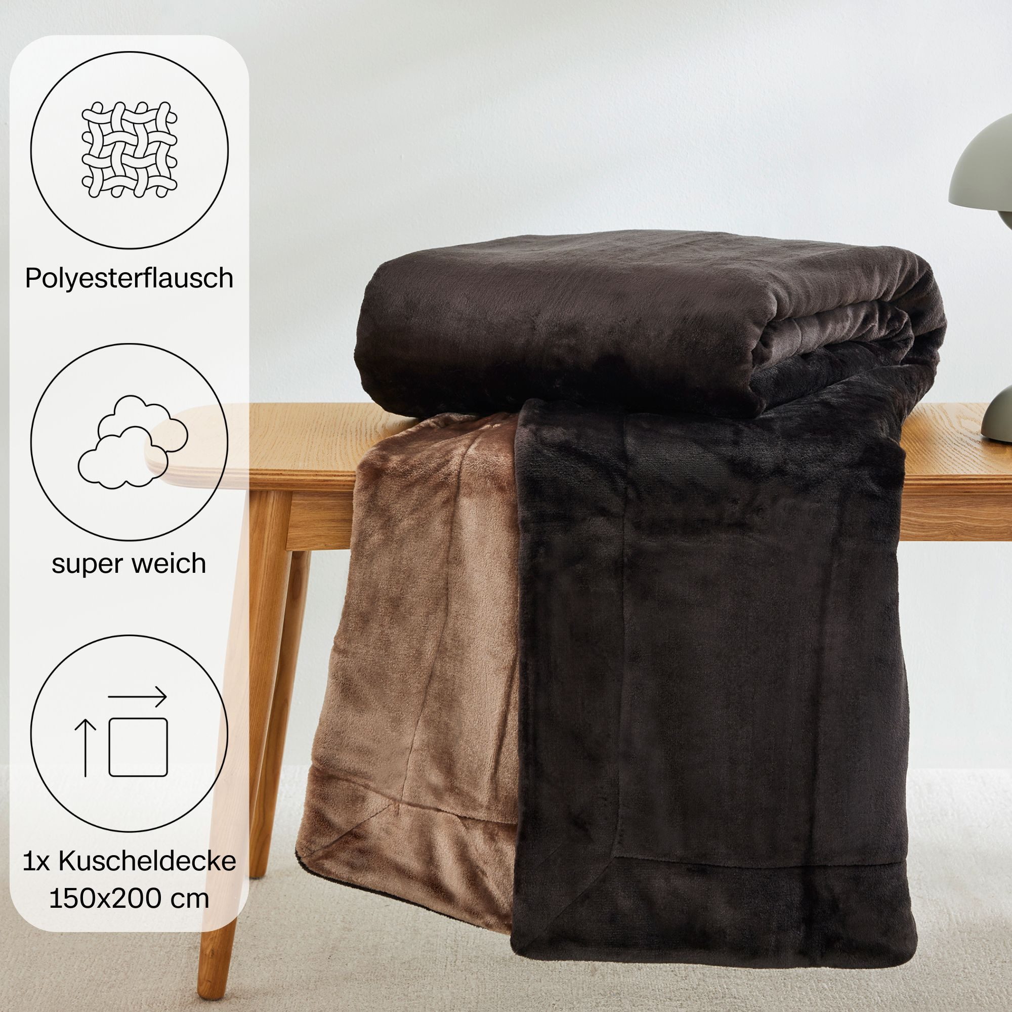 s.Oliver Wohndecke »Doublesoft, Kuscheldecke, Deal, Kissen geschenkt!«, Kus günstig online kaufen