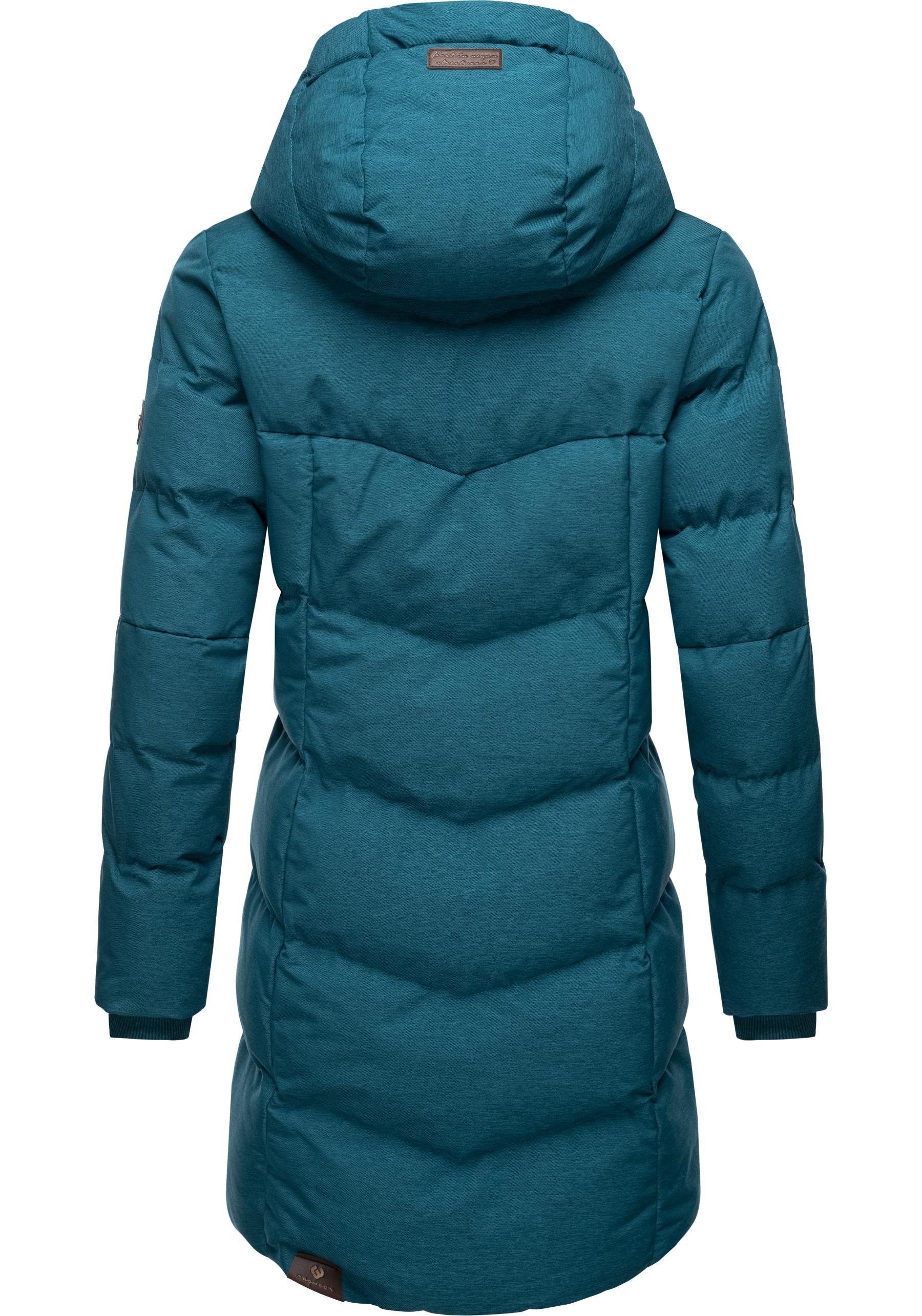 Ragwear Wintermantel Pavla stylischer Winterparka mit Teddyfutter und Kapuze
