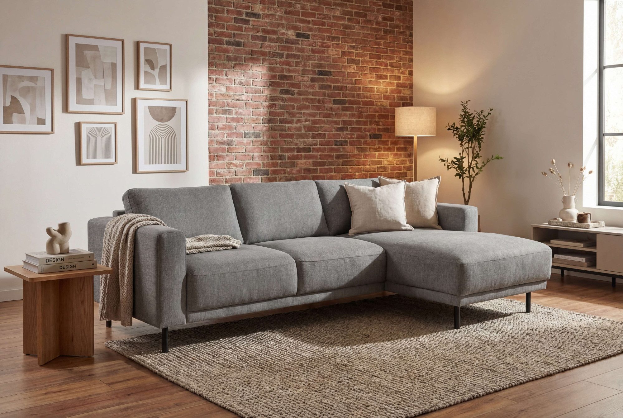 OTTO home Ecksofa Sveeva, L-Form, B.238 cm, schwarze Metallfüße, langlebiger Webstoff, mit Wellenunterfederung, viele Farben