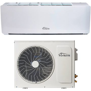 TroniTechnik Split-Klimagerät Reykir 9000 mit UV-C Filter, A++ EEK, mit App-Steuerung,Raumthermostat, Kühlung,Heizung,Ventilation (6-Stufen Ventilator),Entfeuchtung