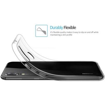 H-basics Handyhülle Huawei P20 Transparent Crystal Clear aus flexible TPU Silikon 16,5 cm (6,5 Zoll), Transparent