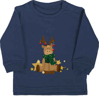 Shirtracer Sweatshirt süßer Elch Weihnachten Kleidung Baby