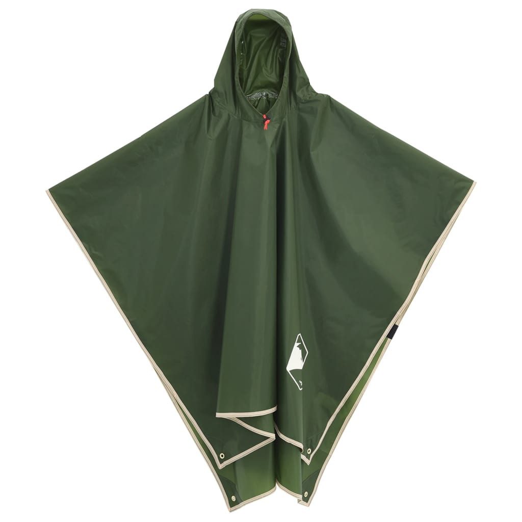 vidaXL Wassertank Regenponcho mit Kapuze 2-in-1-Design Grün 223x145 cm