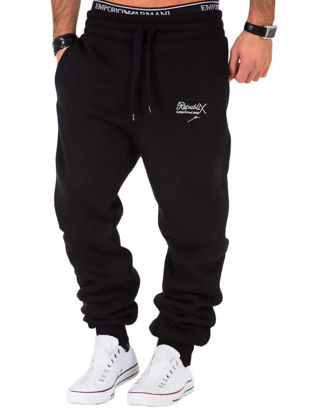 REPUBLIX Jogginghose MARK Herren Sporthose Trainingshose mit Stickerei