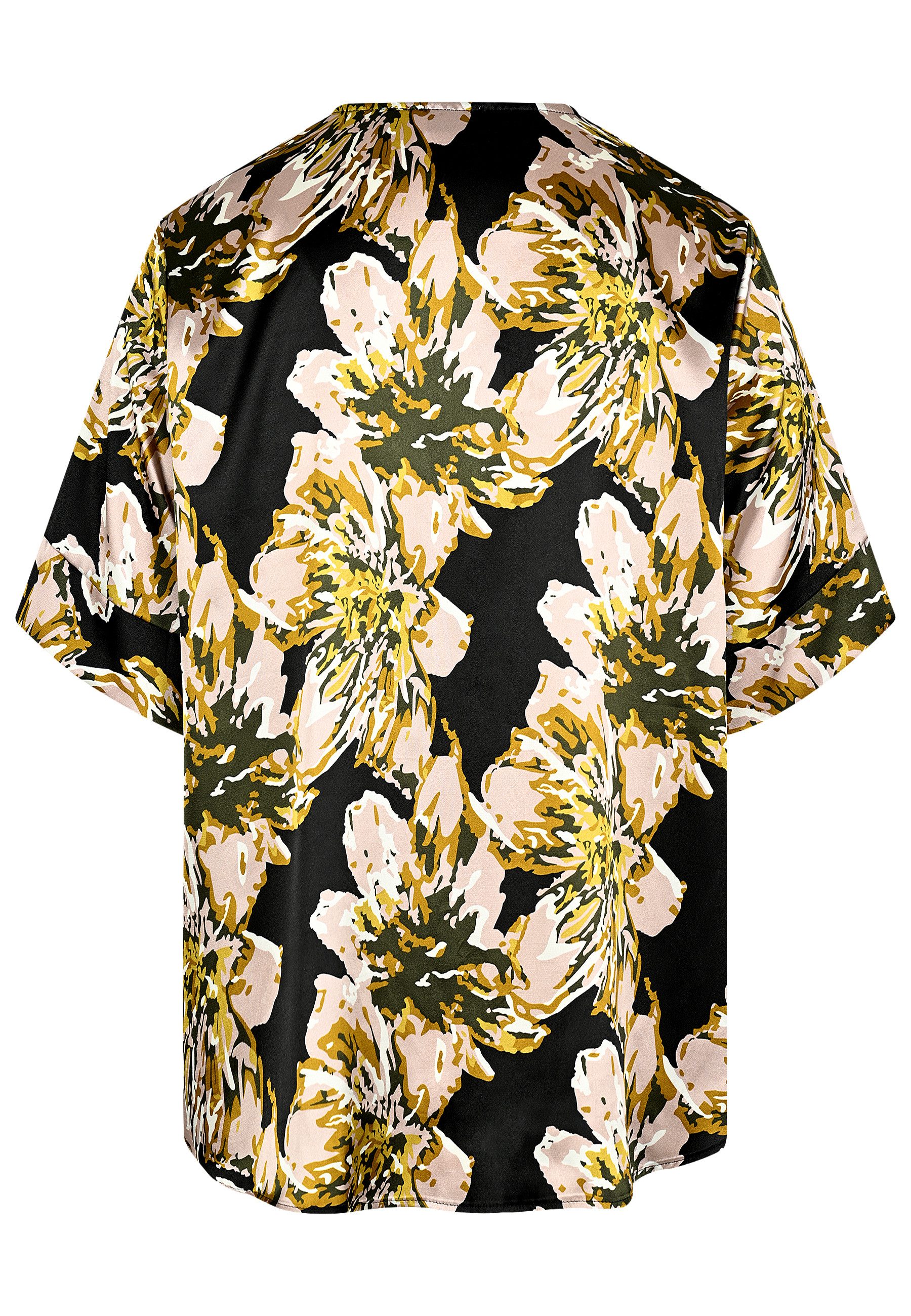 elanza T-Shirt Satin-Shirt mit Blüten-Print in günstig online kaufen
