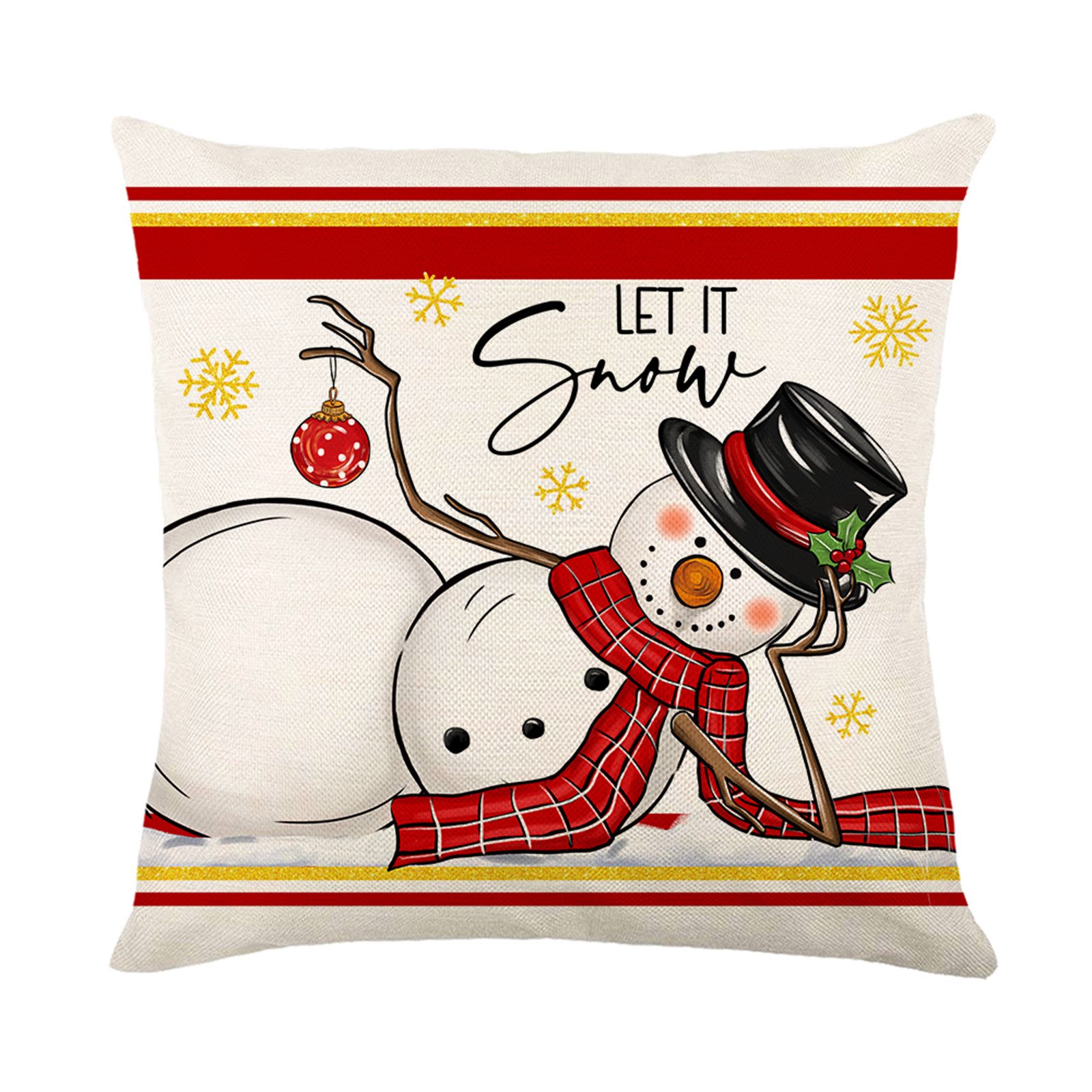 Qelus Kissenbezüge Weihnachten Kissenbezug 4er Set Kissenbezüge 45x45cm Dekokissen Deko, für Sofa Couch
