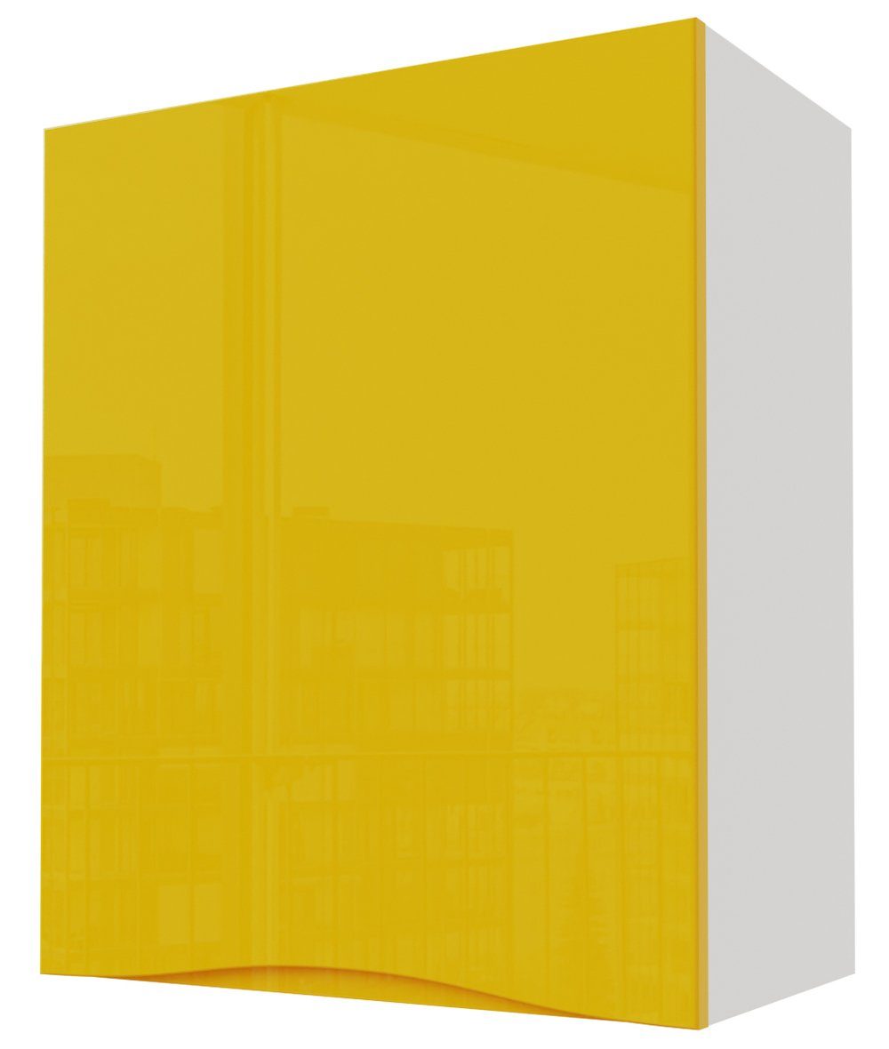 Feldmann-Wohnen Klapphängeschrank Napoli (Napoli) 60cm Front-, Korpusfarbe und Ausführung wählbar grifflos 1-türig RAL 6027 lichtgrün Hochglanz