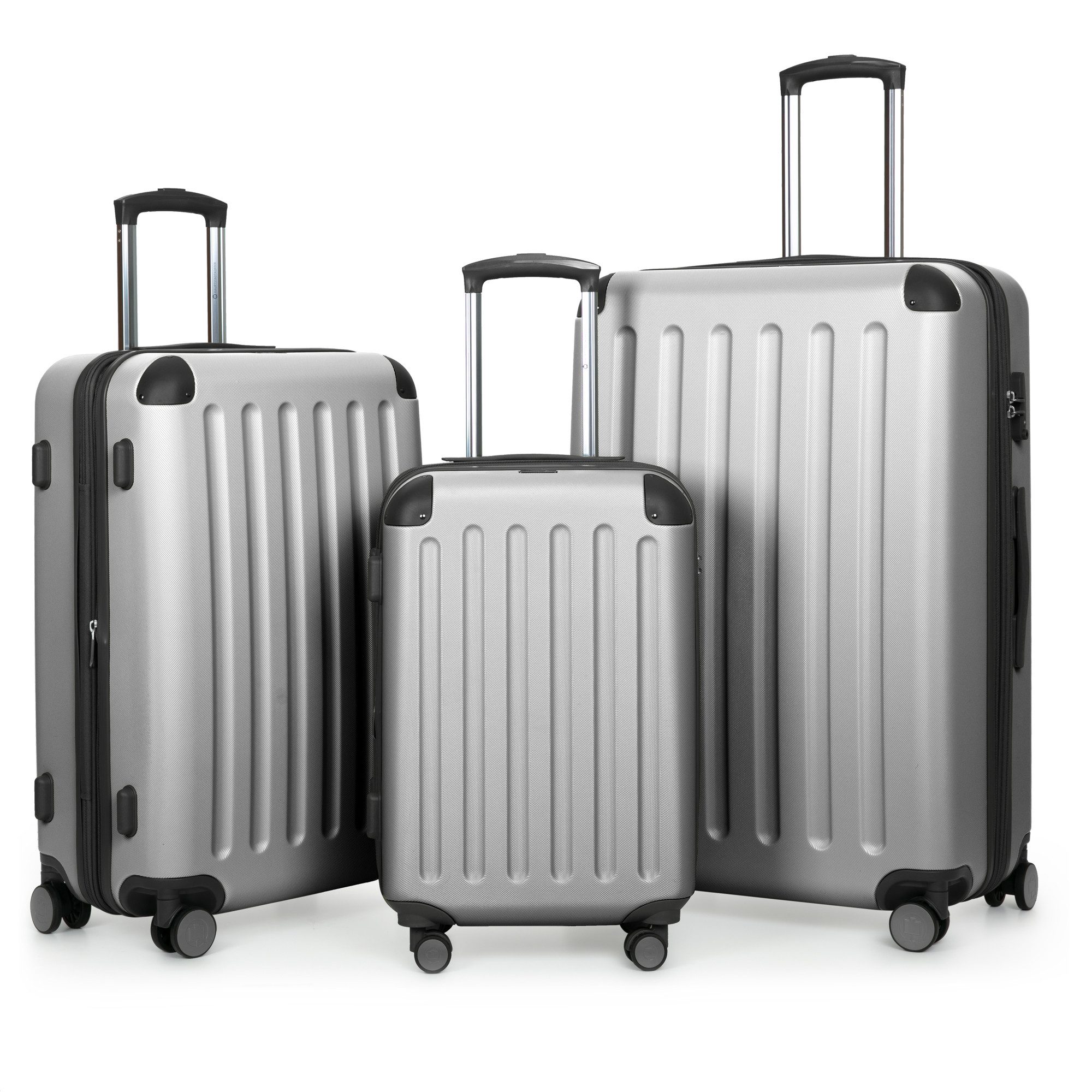 Hauptstadtkoffer Hartschalen-Trolley Spree, 4 Rollen, Kofferset 3tlg Hartschalenkoffer, Erweiterung, ABS, TSA
