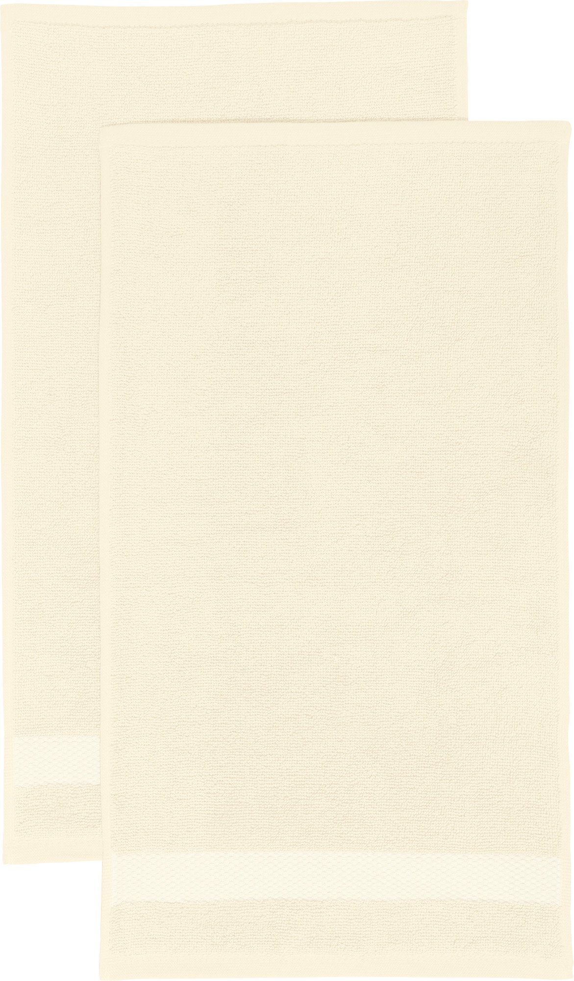 Erwin Müller Gästehandtuch Gästetuch "Sindelfingen" 2er-Pack, Frottier, Walk-Frottier kochfest Uni