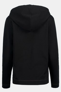 Gina Laura Sweatshirt Hoodie Sweater Kapuze Schmucknähte Langarm