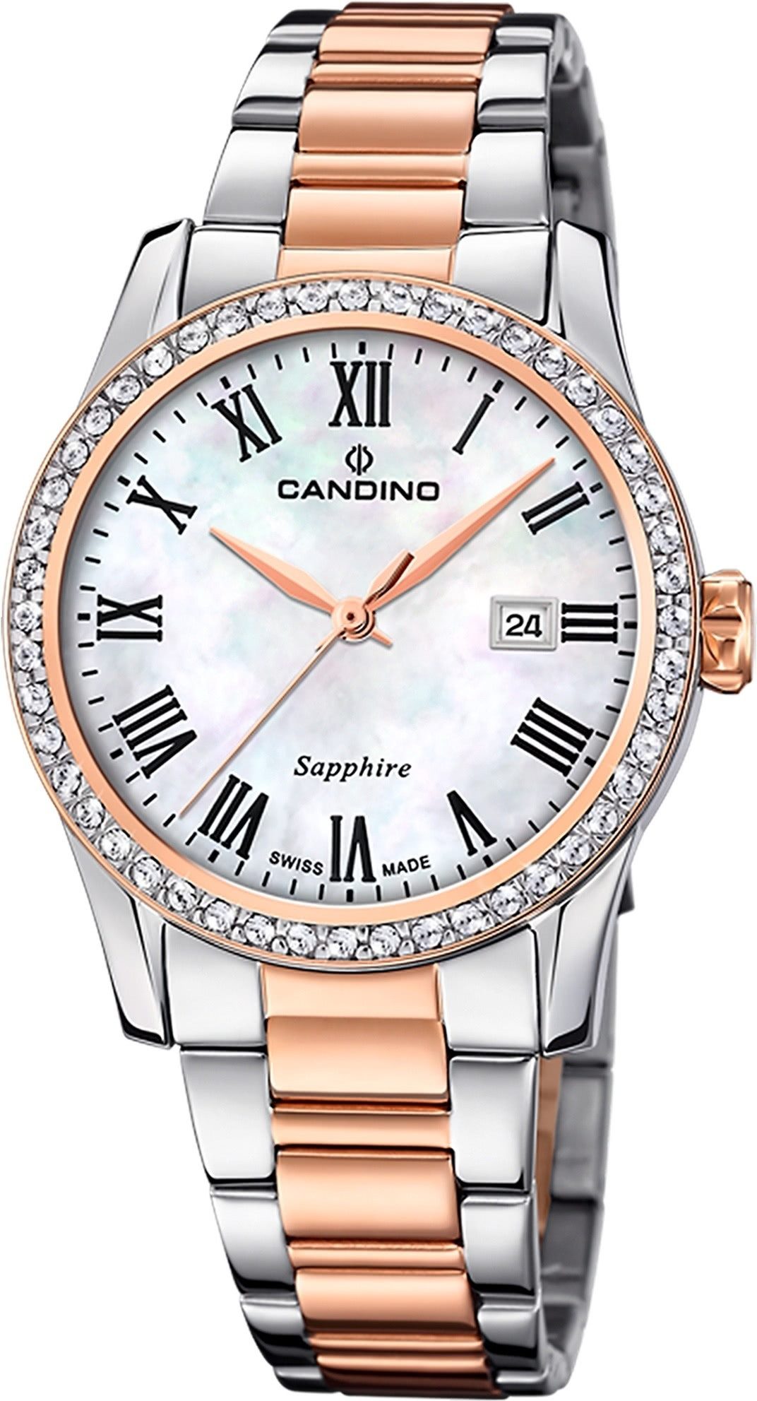 Quarzuhr Candino Damenuhr Edelstahl roségold