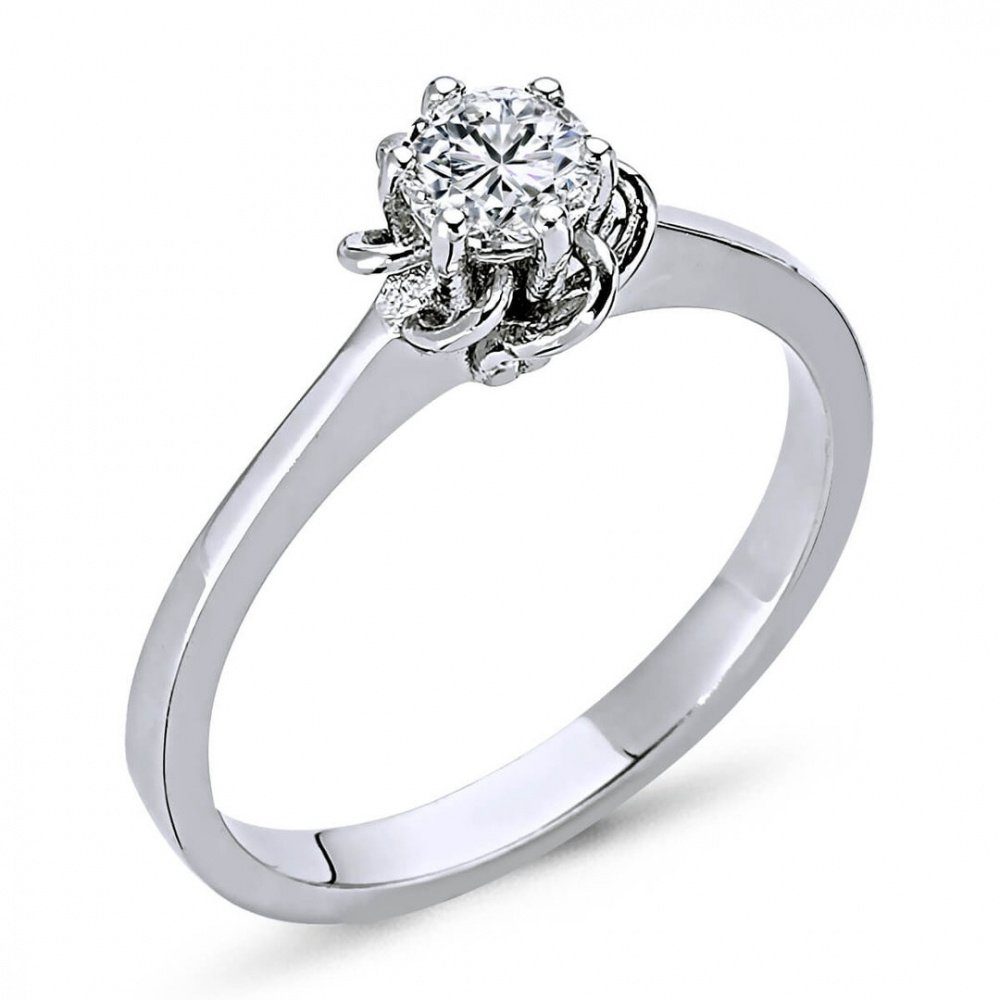 EinStein Diamant Diamantring 0,29 Carat Diamant Solitär Ring 14 Karat  Weißgold