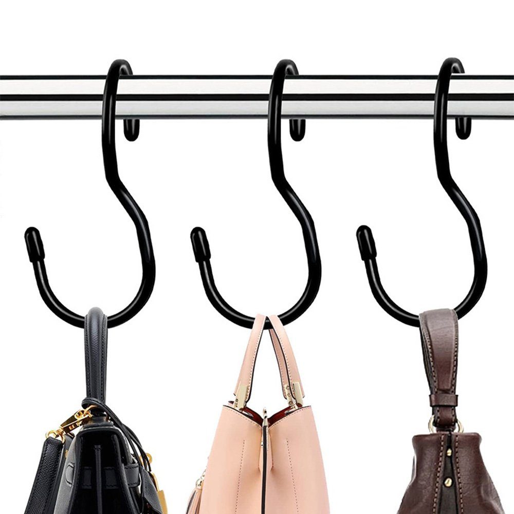 HIBNOPN Garderobenhaken handtaschen Aufhänger, S-Form Haken Taschen Aufhänger 3 Stück (3 St)