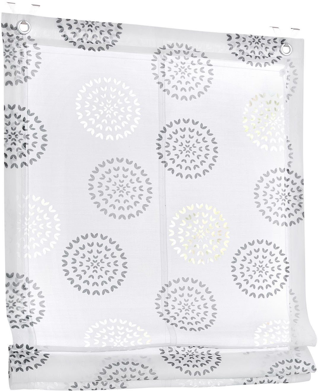 Kutti Raffrollo Bella, mit Hakenaufhängung, ohne Bohren, freihängend, weiß, günstig online kaufen