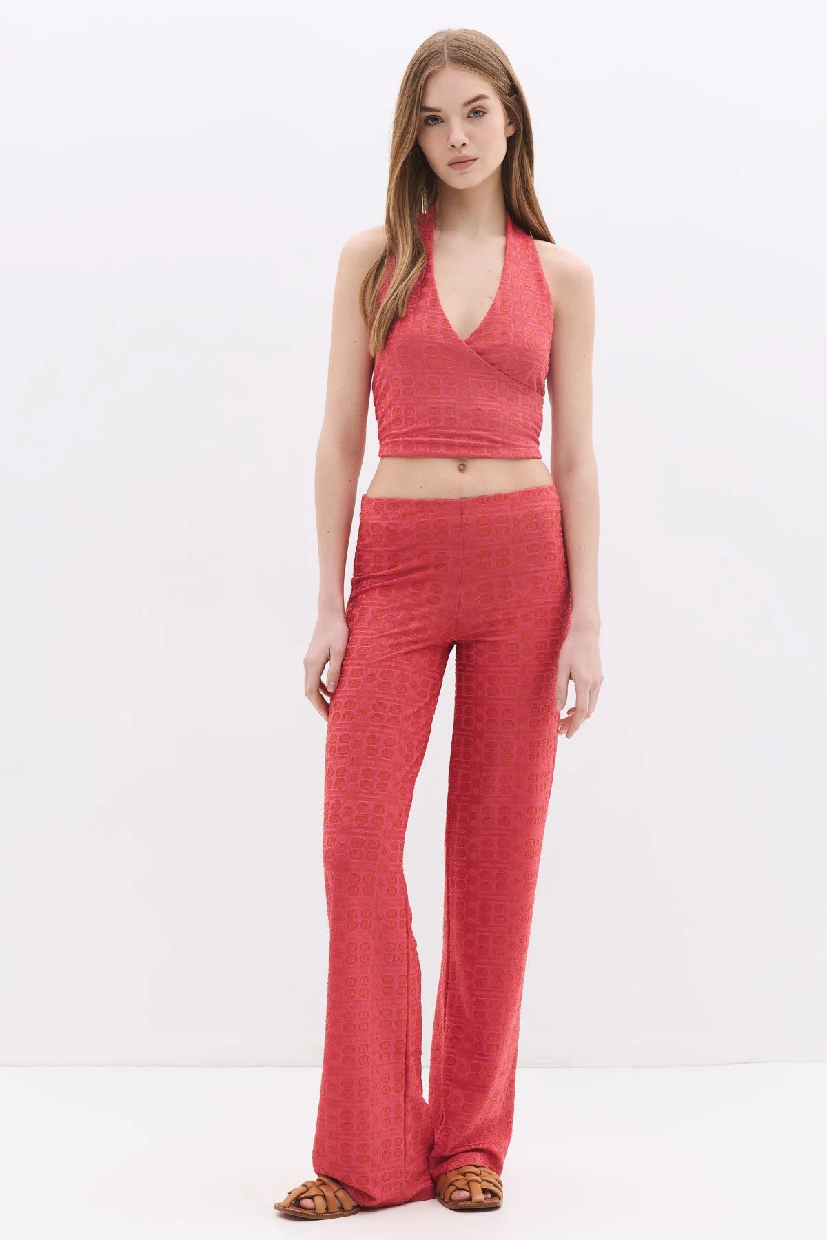No Matter What Bequeme Jeans Gemusterte Hose mit geradem Schnitt