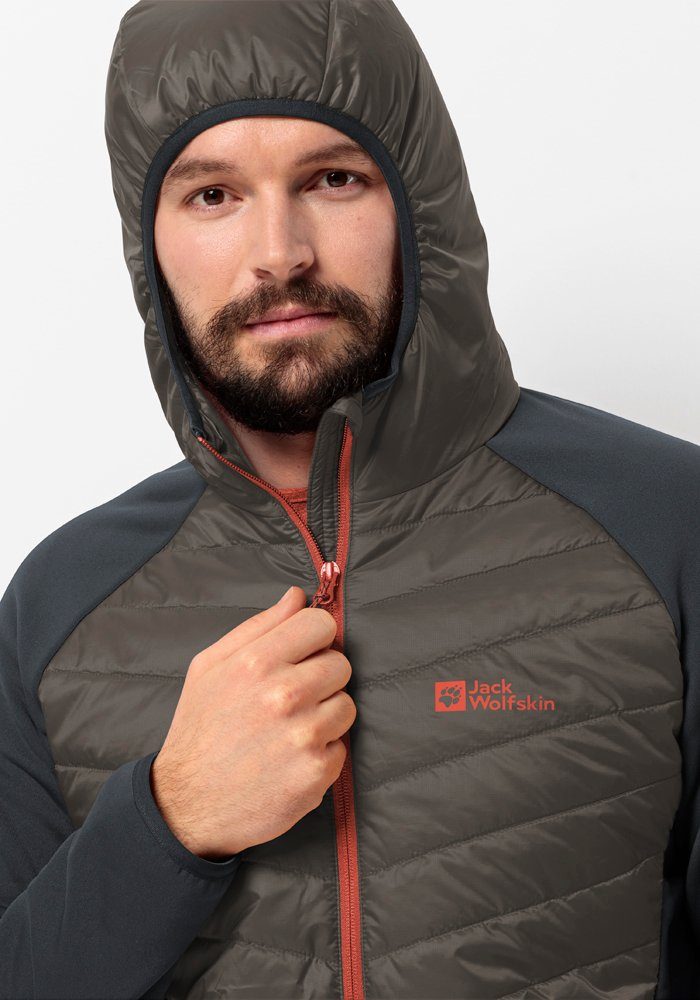 Wolfskin Hybridjacke PRO Jack M cold-coffee ROUTEBURN HYBRID